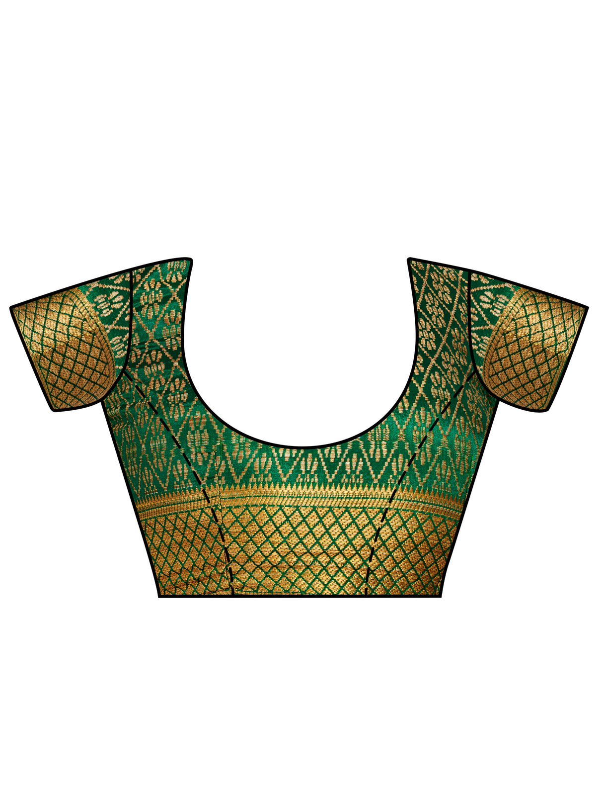 Mimosa Womens Art Silk Saree Kanjivaram BGreen Color