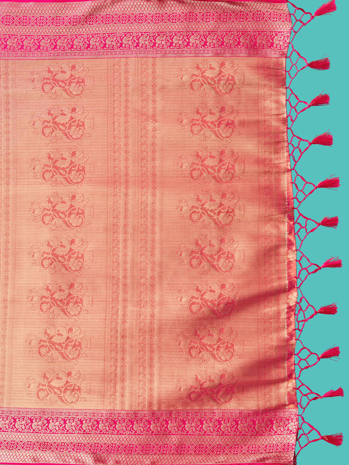 Mimosa Women's Woven Design Kanjivaram Style Art Silk Saree With Blouse Piece : SA0000374MSFREE