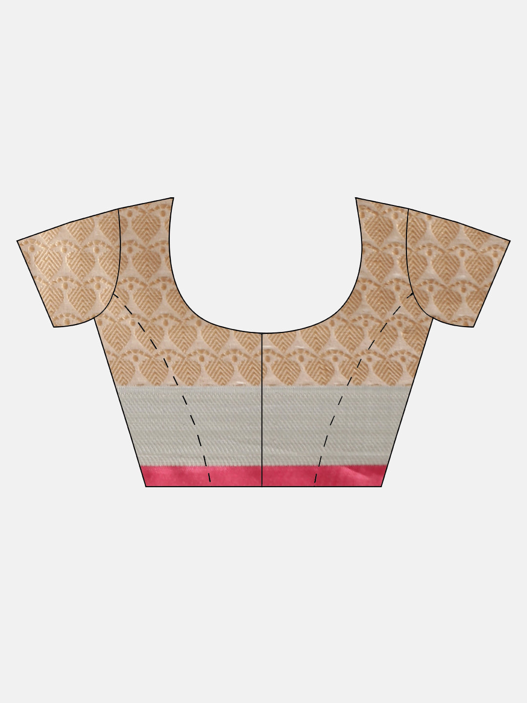 Mimosa Womens Art Silk Saree Banarasi style Chiku Color