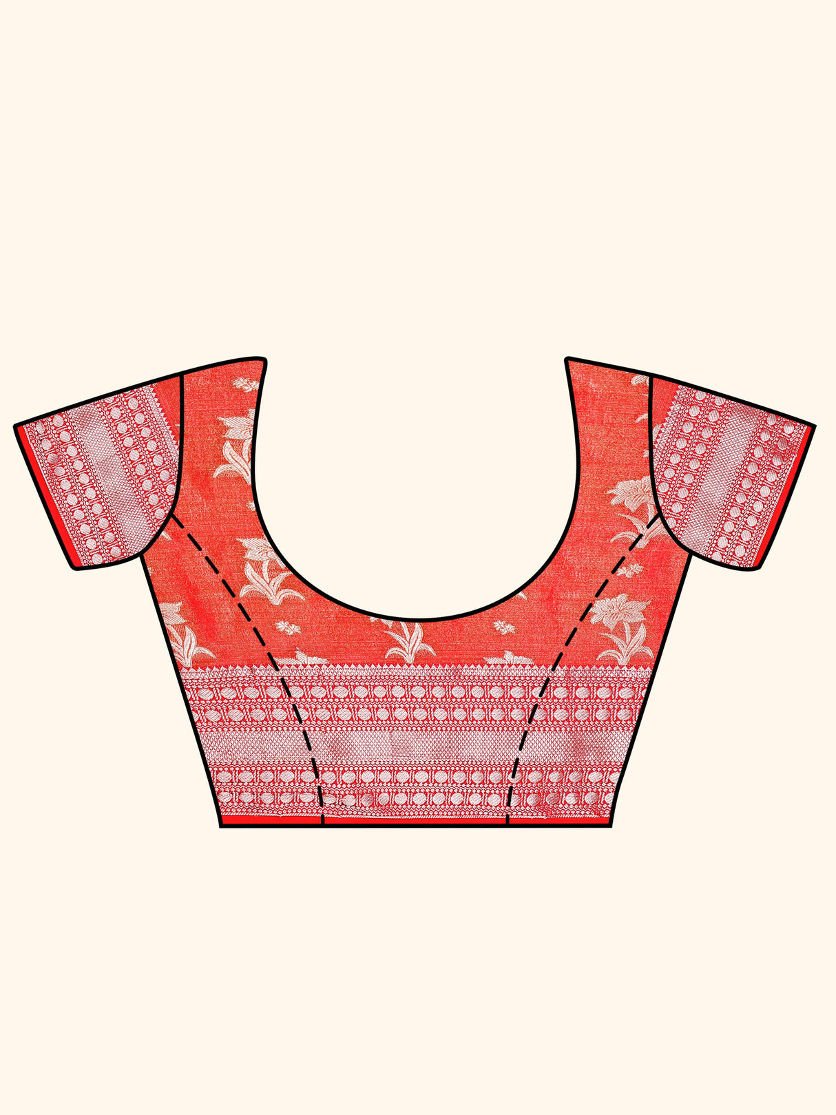 Mimosa Womens Art Silk Saree Kanjivaram Peach Color