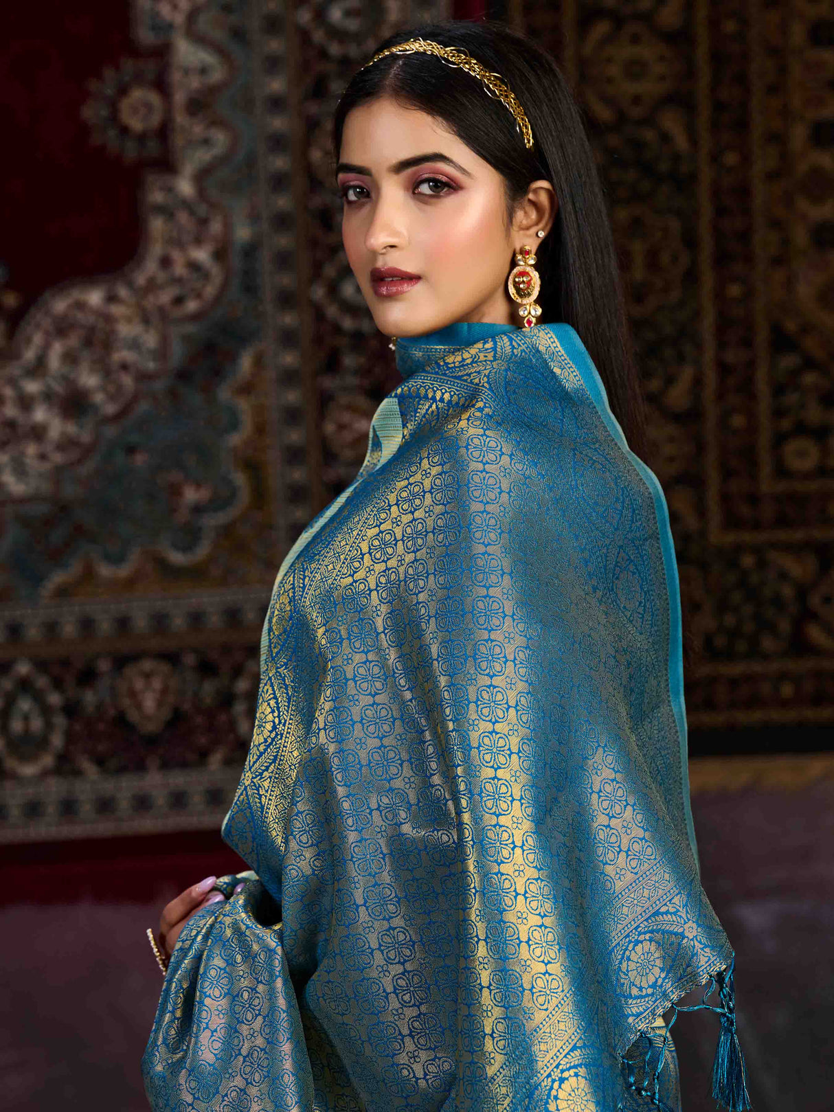 Mimosa Women's Woven Design Kanjivaram Art Silk Saree With Blouse Piece : SA0000900RM