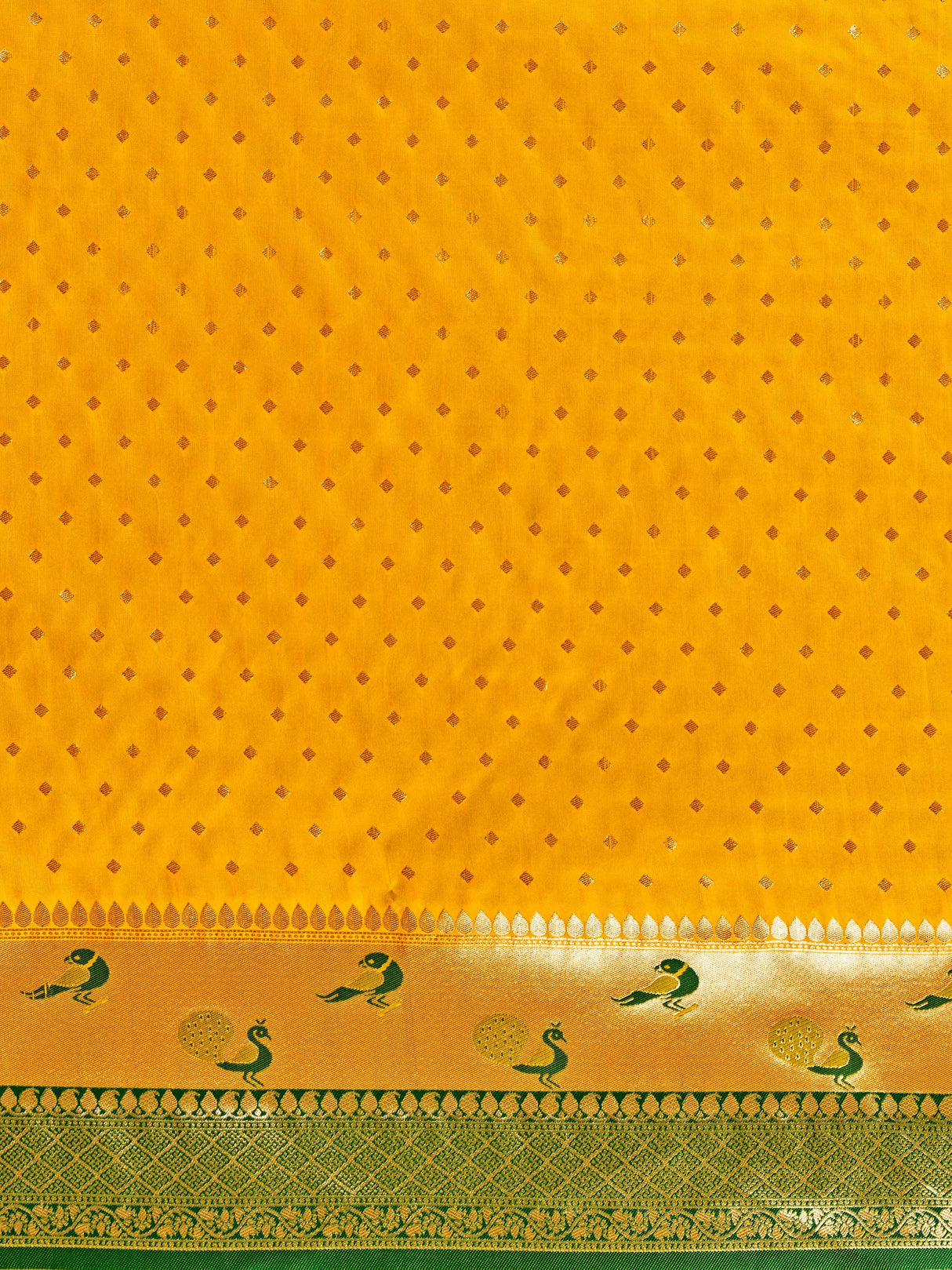 Mimosa Women's Woven Design Paithani Style Art Silk Saree With Blouse Piece : SA00001350GDFREE