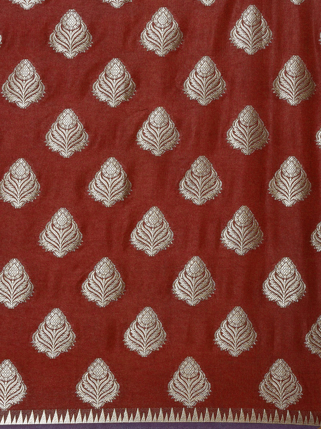 Mimosa Womens Art Silk Saree Kanjivaram Chocolate Color