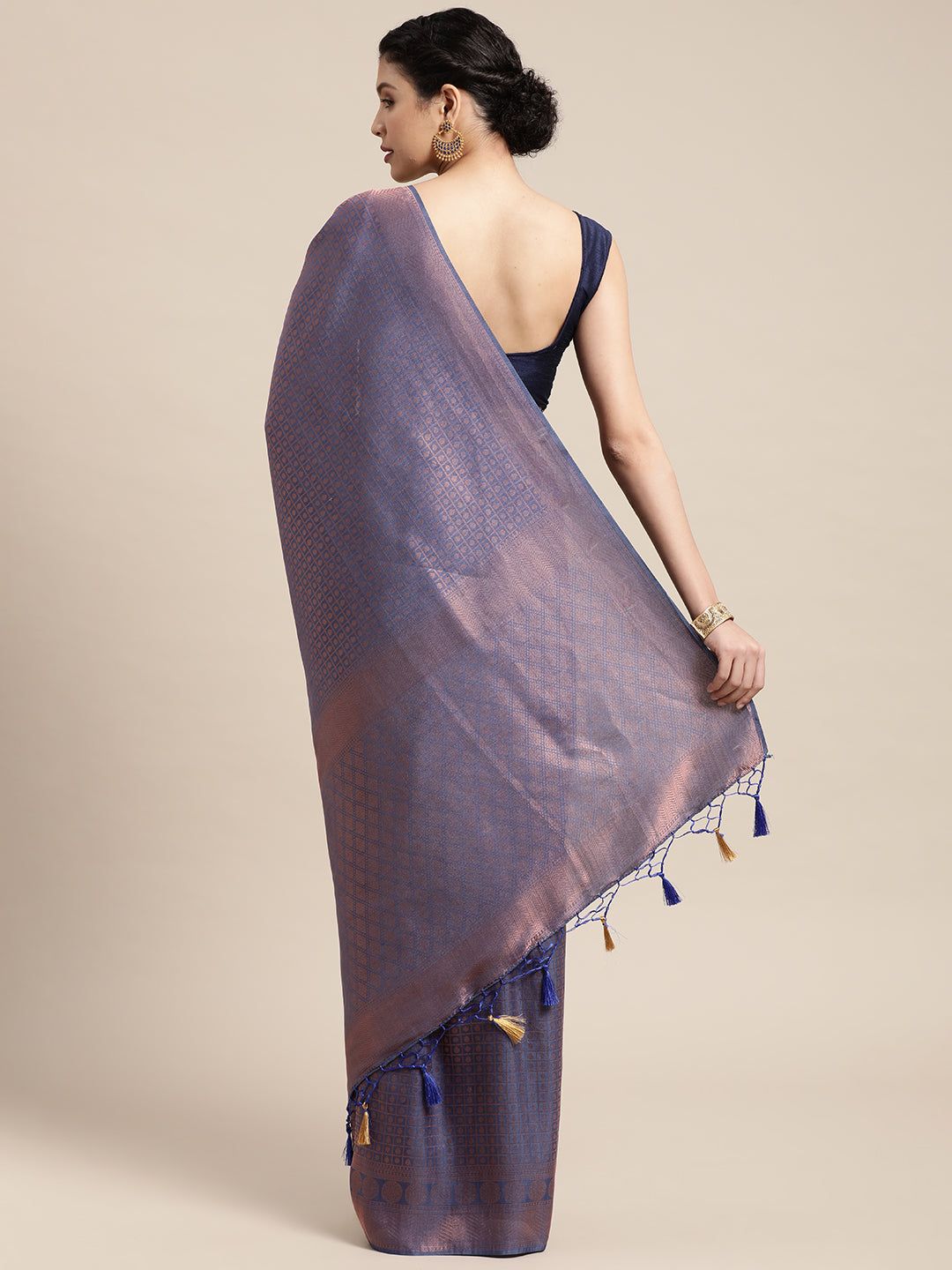 Mimosa Womens Art Silk Saree Kanjivaram Grey Color