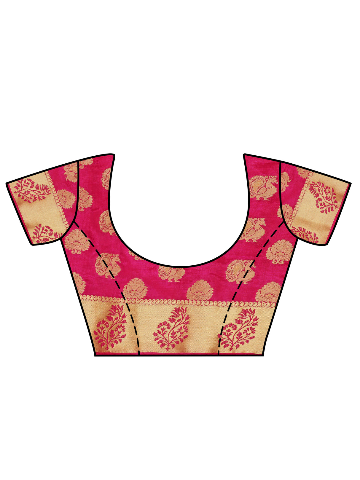 Mimosa Womens Art Silk Saree Kanjivaram Rama Color