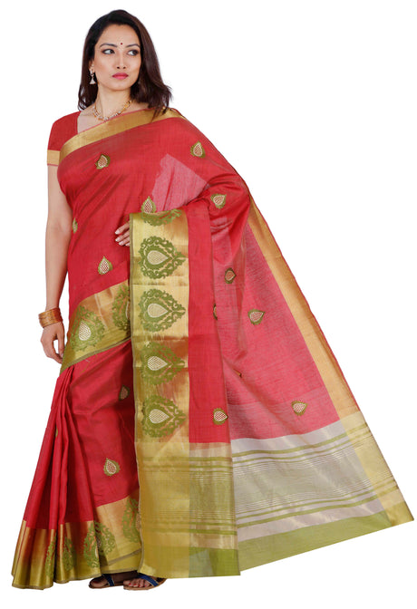 Mimosa Womens Art Silk Saree Kanjivaram Maroon Color