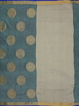 Mimosa Womens Tussar Silk Saree Kanjivaram style Grey Color
