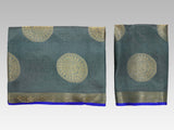 Mimosa Womens Tussar Silk Saree Kanjivaram style Grey Color