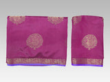 Mimosa Womens Tussar Silk Saree Kanjivaram style Mejanta Color