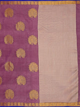 Mimosa Womens Tussar Silk Saree Kanjivaram style Wine Color