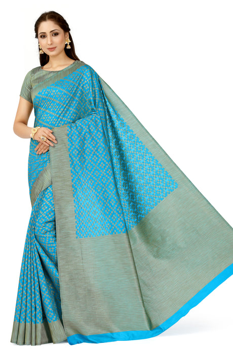 Mimosa Womens Art Silk Saree Patola Ananda Color