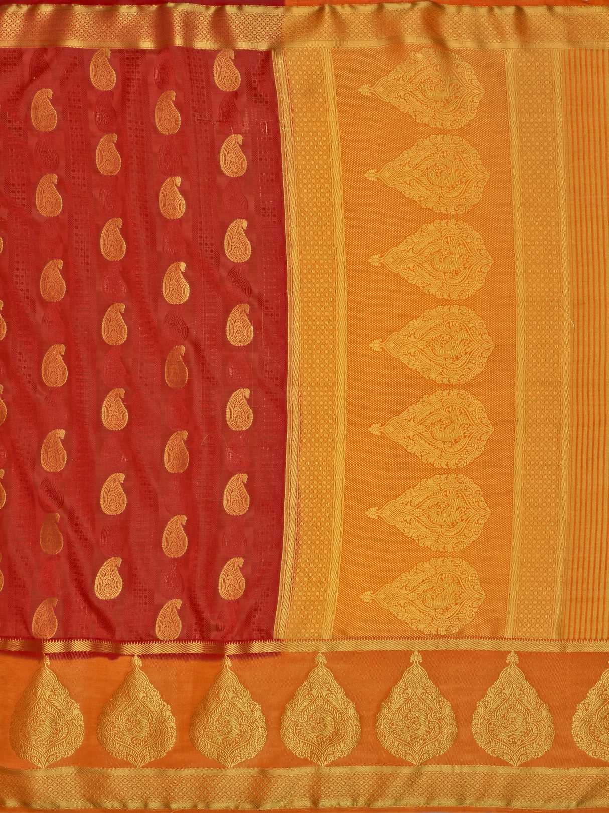 Mimosa Womens Tussar Silk Saree Banarasi style Maroon Color
