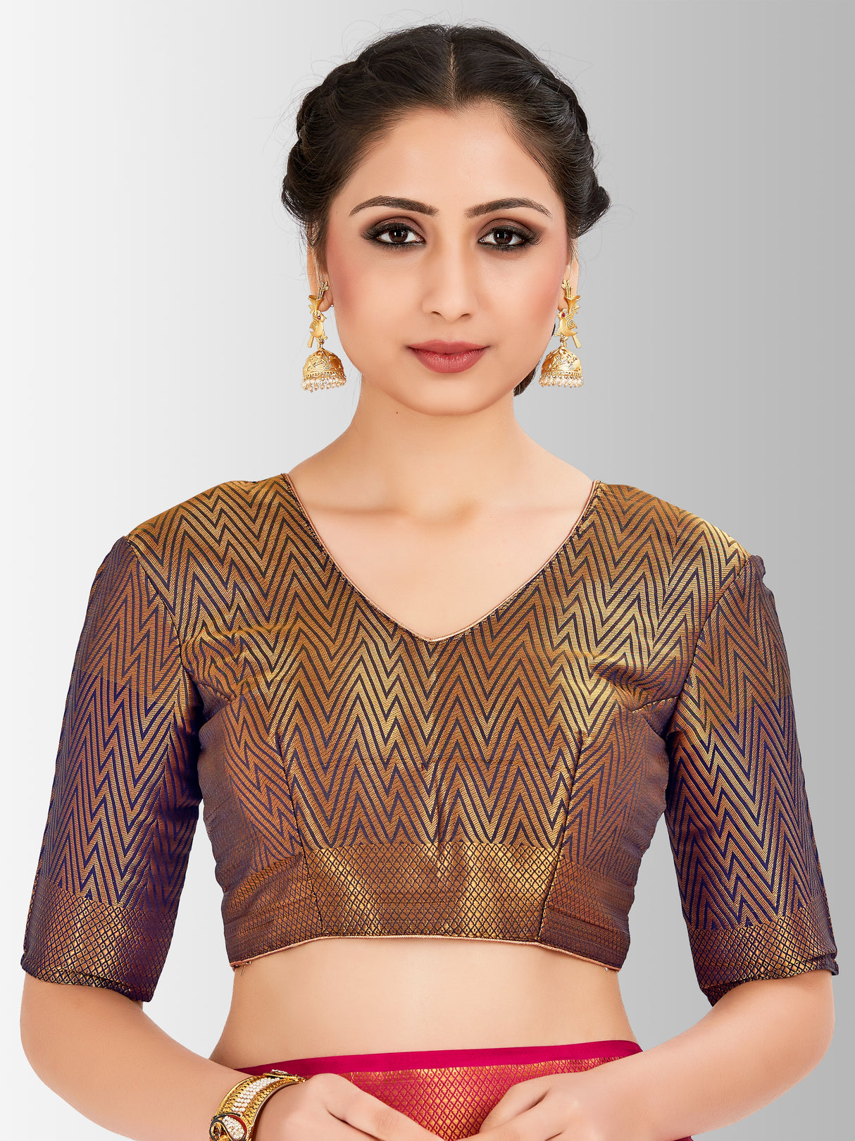 Mimosa Womens Art Silk Saree Kanjivaram Rani Color