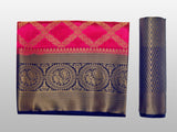 Mimosa Womens Art Silk Saree Kanjivaram Rani Color