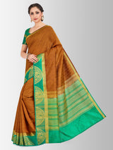 Mimosa Womens Art Silk Saree Kanjivaram Mustard Color