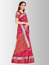 Mimosa Womens Art Silk Saree Kanjivaram Maroon Color