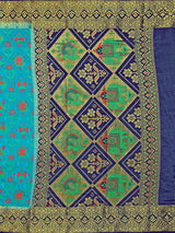 Mimosa Womens Art Silk Saree Patola Ananda Color