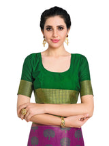 Mimosa Womens Art Silk Saree Kanjivaram Mejanta Color