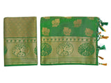 Mimosa Womens Art Silk Saree Kanjivaram BGreen Color
