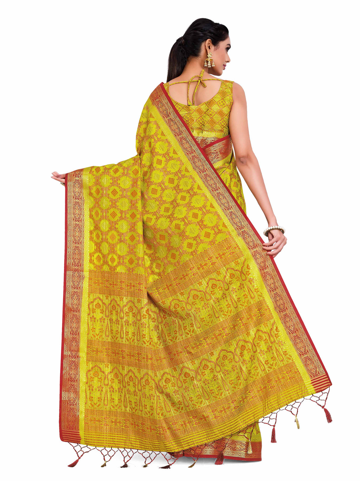 Mimosa Womens Art Silk Saree Kanjivaram Pista Color