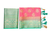 Mimosa Womens Art Silk Saree Kanjivaram Strawberry Color