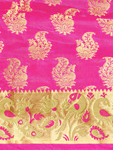 Mimosa Womens Art Silk Saree Kanjivaram Gajjari Color