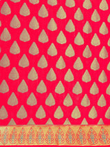 Mimosa Womens Art Silk Saree Kanjivaram Strawberry Color
