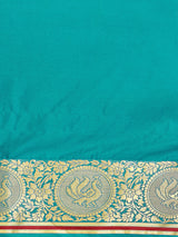 Mimosa Womens Crepe Saree Mysore Silk Saffire Color