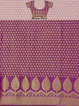 Mimosa Womens Crepe Saree Mysore Silk Purple Color