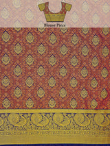 Mimosa Womens Art Silk Saree Kanjivaram Navy Blue Color
