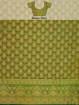 Mimosa Womens Art Silk Saree Kanjivaram Green Color