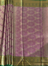 MIMOSA Women's Woven Design Kanjivaram Style Art Silk Saree with Blouse Piece - Magenta (SA00002804MJFREE)