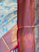 MIMOSA Women's Woven Design Kanjivaram Style Art Silk Saree with Blouse Piece - Ananda (SA00002804ANFREE)