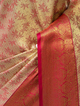 MIMOSA Women's Woven Design Kanjivaram Style Art Silk Saree with Blouse Piece - Maroon (SA00002477MRFREE)