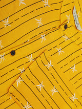Mimosa Mustard Yellow Color Printed Straight Kurta