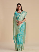 Mimosa Women's Woven Design Banarasi Poly Cotton Saree With Blouse Piece : SA00001061AN
