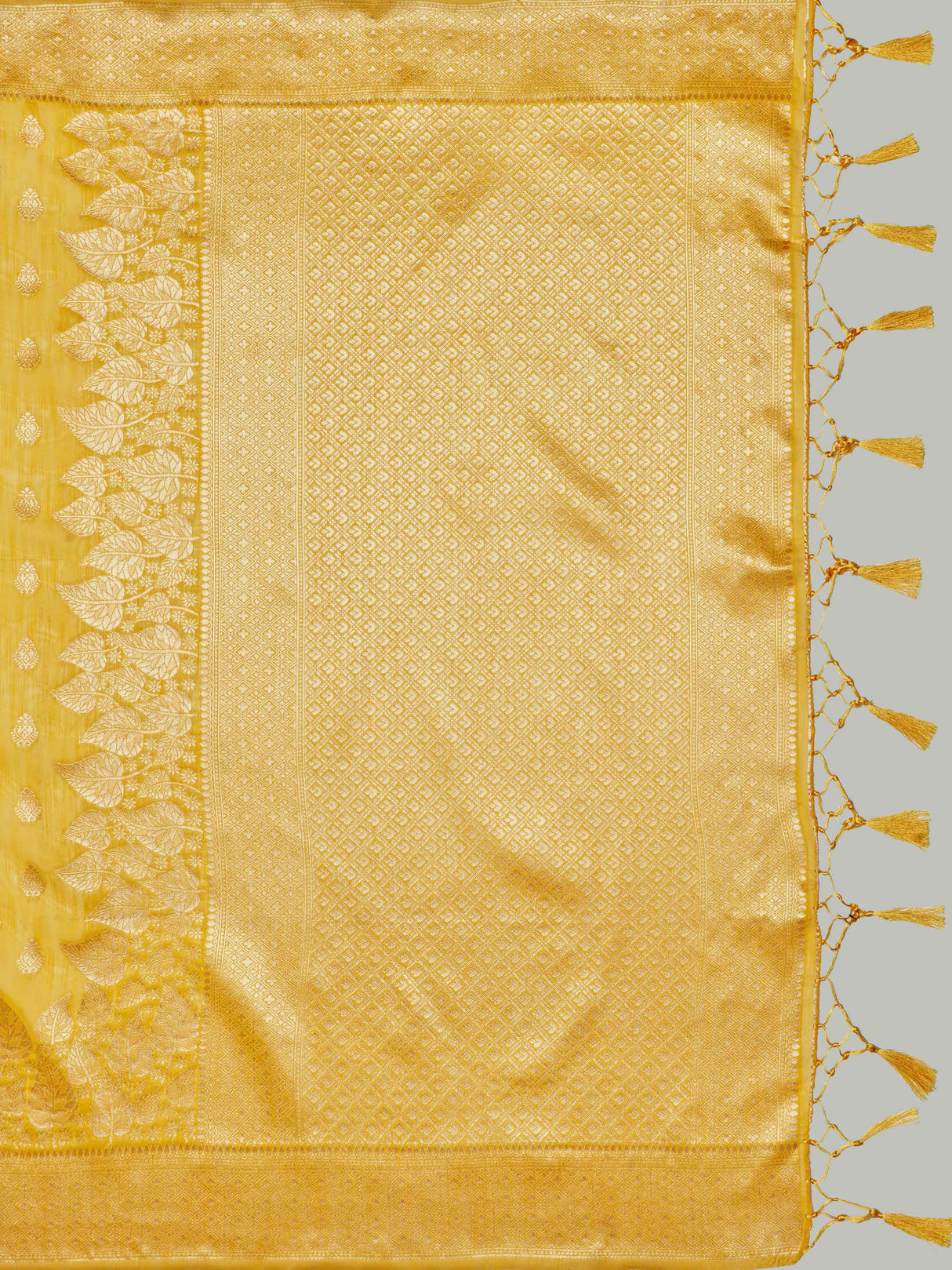 Mimosa Women's Woven Design Banarasi Poly Cotton Saree With Blouse Piece : SA00001061GD