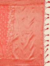 Mimosa Women's Woven Design Banarasi Poly Cotton Saree With Blouse Piece : SA00001061GJ