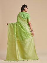 Mimosa Women's Woven Design Banarasi Poly Cotton Saree With Blouse Piece : SA00001061OL
