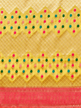 Mimosa Women's Woven Design Kanjivaram Art Silk Saree With Blouse Piece : SA00001062GD