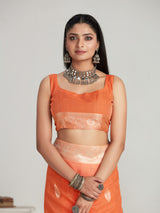Mimosa Women's Woven Design Banarasi Style Poly Cotton Saree With Blouse Piece : SA00001077PC