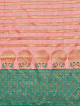 Mimosa Women's Woven Design Kanjivaram Art Silk Saree With Blouse Piece : SA00001078PNK