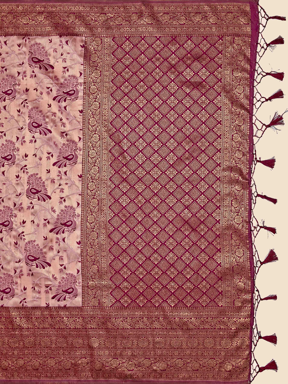 Mimosa Women's Woven Design Kanjivaram Art Silk Saree With Blouse Piece : SA00001101MJ