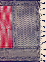 Mimosa Women's Woven Design Kanjivaram Art Silk Saree With Blouse Piece : SA00001103RN