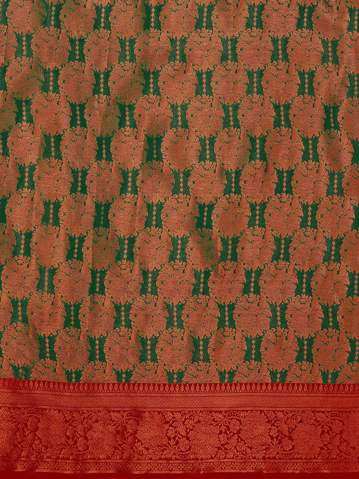 Mimosa Women's Woven Design Kanjivaram Art Silk Saree With Blouse Piece : SA00001129GRN