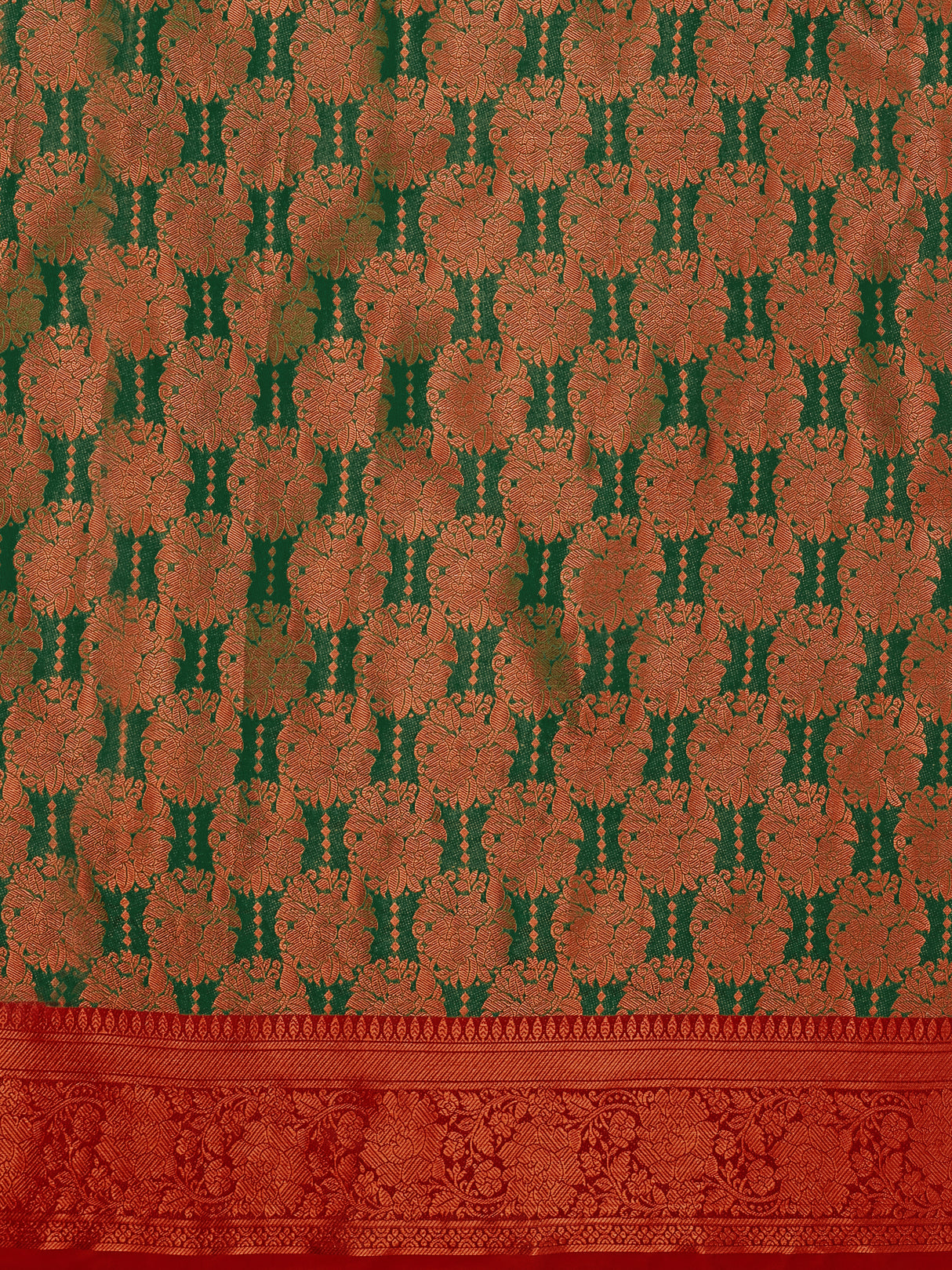 Mimosa Women's Woven Design Kanjivaram Art Silk Saree With Blouse Piece : SA00001129GRN