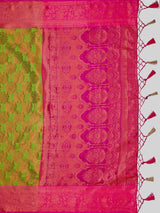 Mimosa Women's Woven Design Kanjivaram Art Silk Saree With Blouse Piece : SA00001129OL