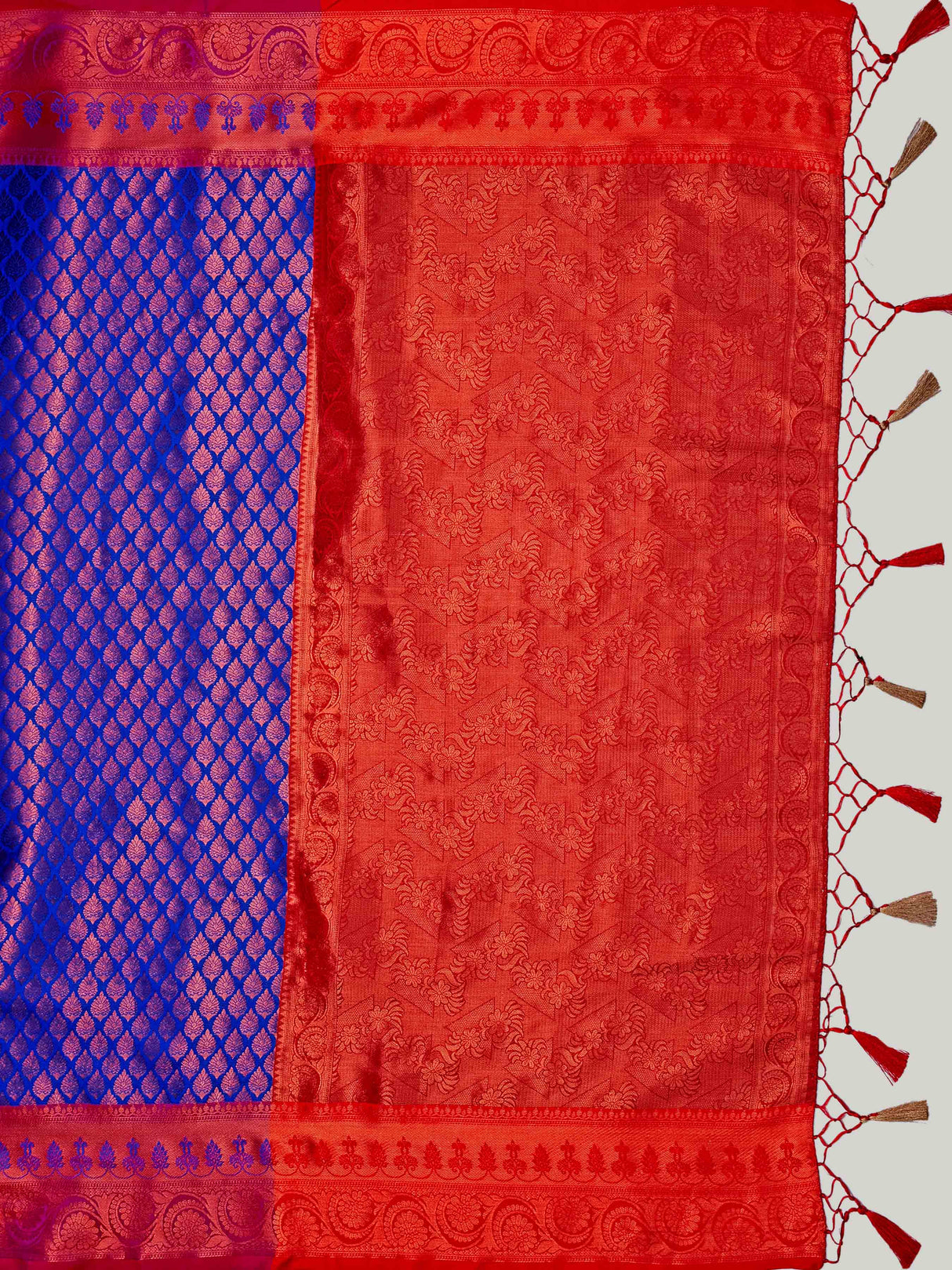 Mimosa Women's Woven Design Kanjivaram Art Silk Saree With Blouse Piece : SA00001131RB
