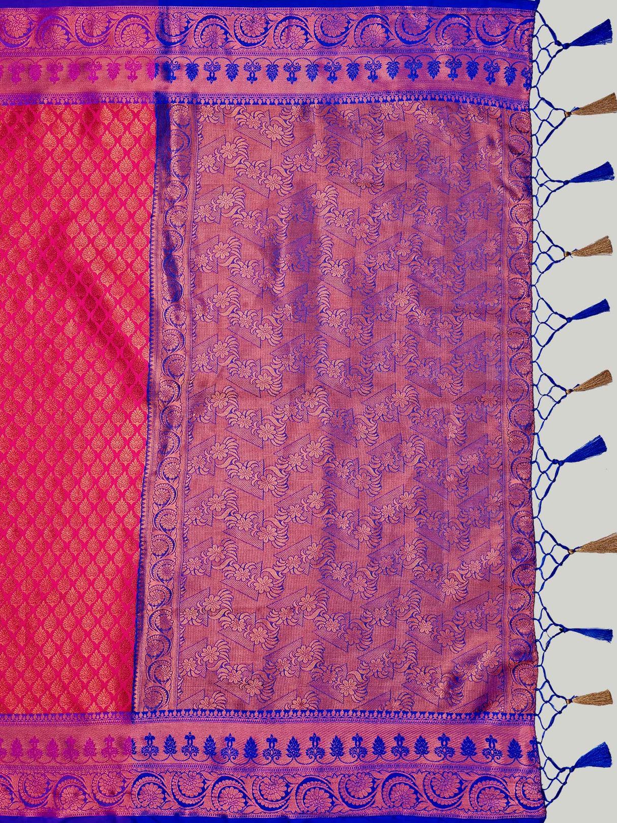 Mimosa Women's Woven Design Kanjivaram Art Silk Saree With Blouse Piece : SA00001131RN