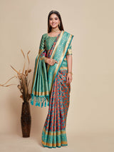 Mimosa Women's Woven Design Kanjivaram Art Silk Saree With Blouse Piece : SA00001144WN